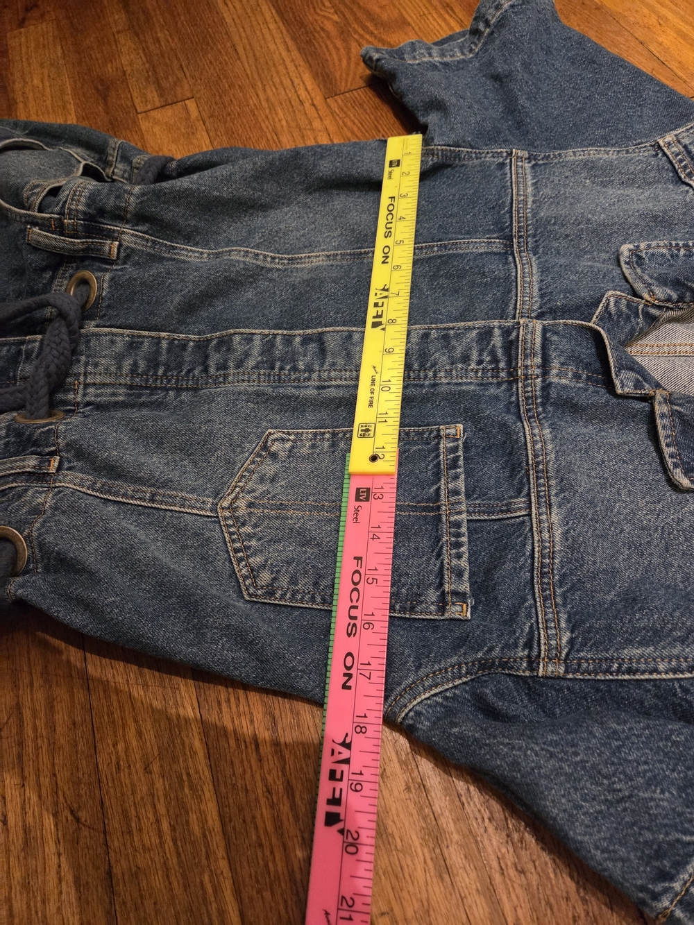 Free People Denim Short-Sleeve Jumpsuit in Medium Blue - Picture 13 of 16